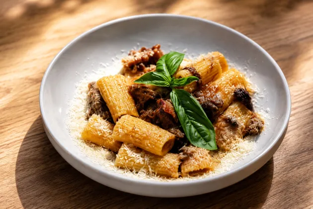 Тальятелле al Ragu di Coda